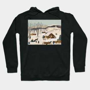 The Burning of Troy by grandma moses Hoodie